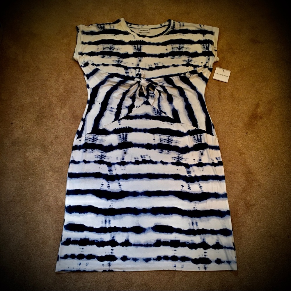 Liz Claiborne Striped Twist Front Dress